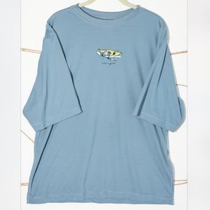 Life is Good Blue 100% Polyester T-Shirt Kayak XL